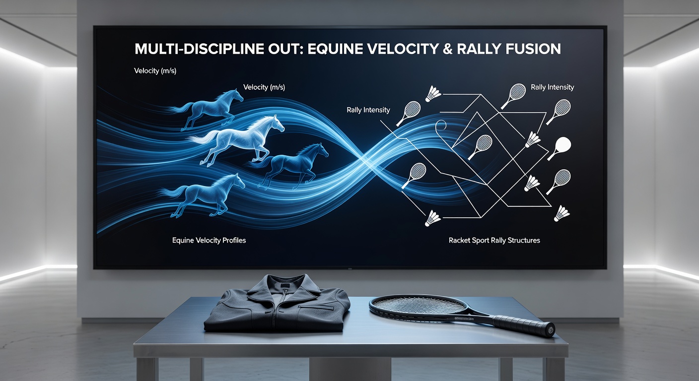 Detailed comparison chart illustrating merged equine stride velocity curves alongside tennis rally speed distributions