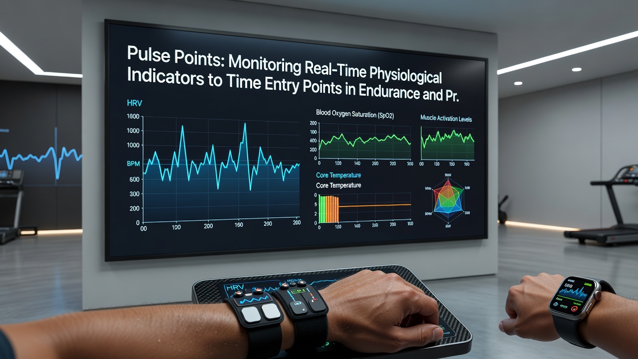 Precision athlete reviewing live physiological data on a tablet during competition preparation